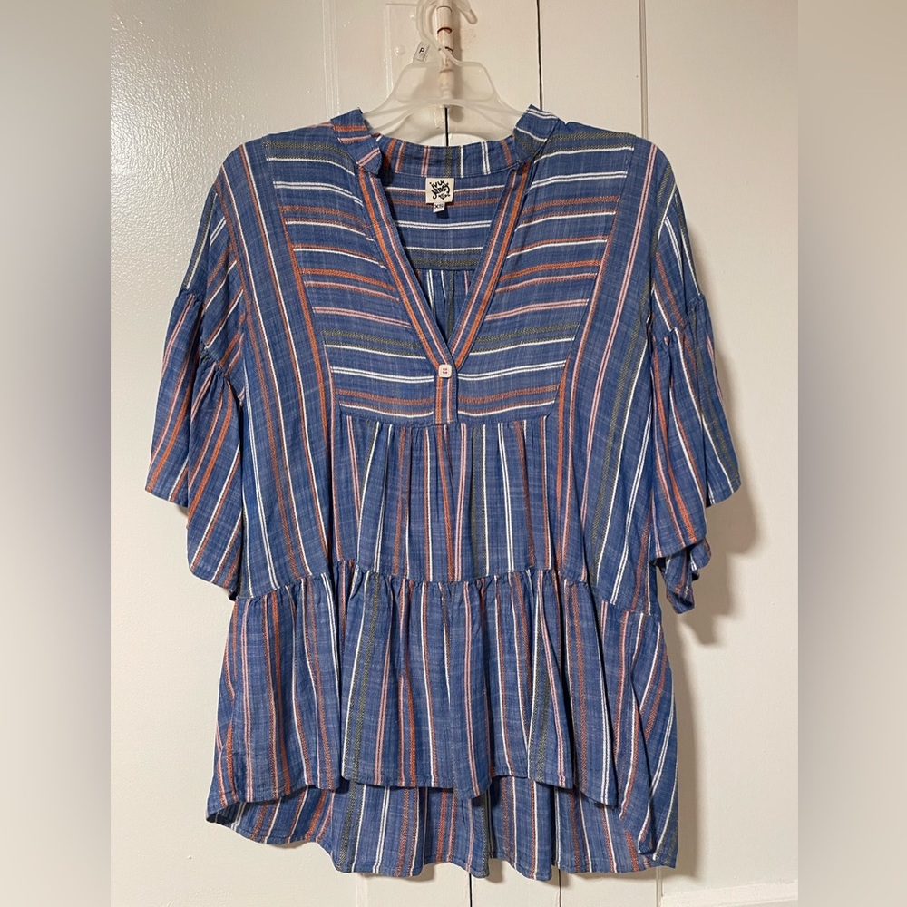 IVY JANE: denim striped tunic
